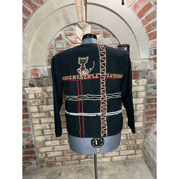 Jacket embroidered cat funky glass buttons - Picture 3 of 13